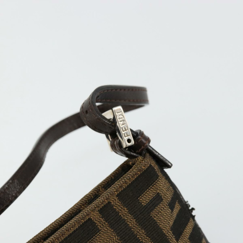 【日本直送】FENDI Zucca帆布Mamma Baguette手袋 棕色/黑色 正品 176365-17
