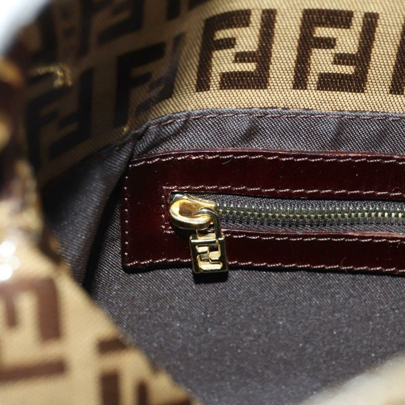 【日本直送】FENDI Zucchino 帆布 Mamma Baguette 包，塗佈帆布，米色金色，正品 175878SAM-23