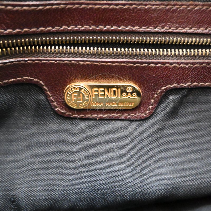 中古 芬迪 Fendi 棕色麂皮 Mamma Suede Mamma Baguette 法棍包  Dark Brown 深棕色手袋-8