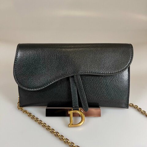 DIOR  黑皮革WOC包