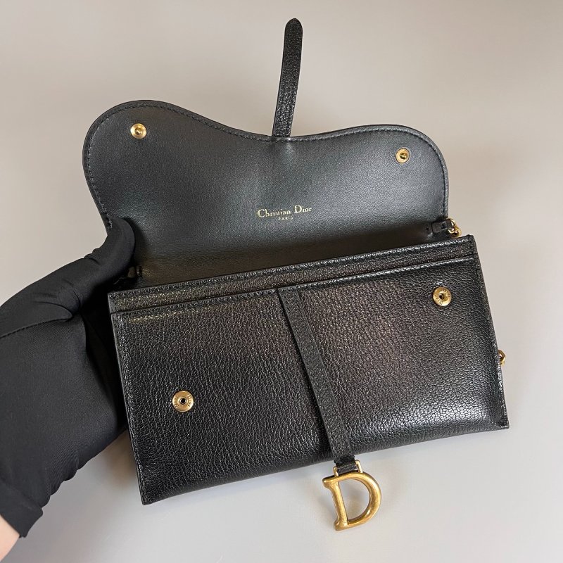 DIOR  黑皮革WOC包-4