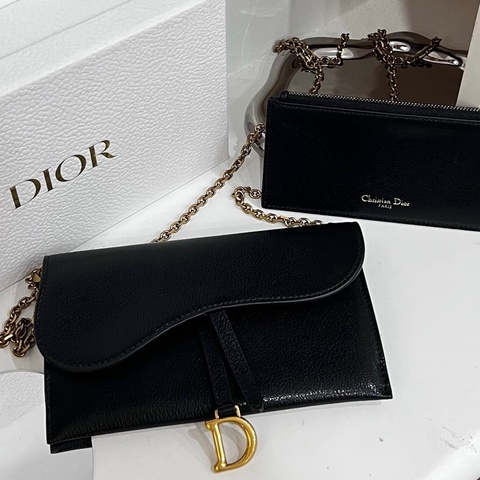 DIOR 黑皮革WOC包