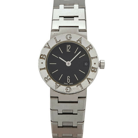 寶格麗 BB23SS 女士腕錶，日期顯示，黑色石英錶