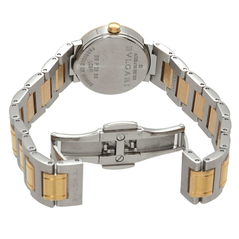 寶格麗 (BVLGARI) 寶格麗組合系列 BBP23SG 女士腕錶 12 鑽 白色錶殼 18K 黃金 石英錶-3