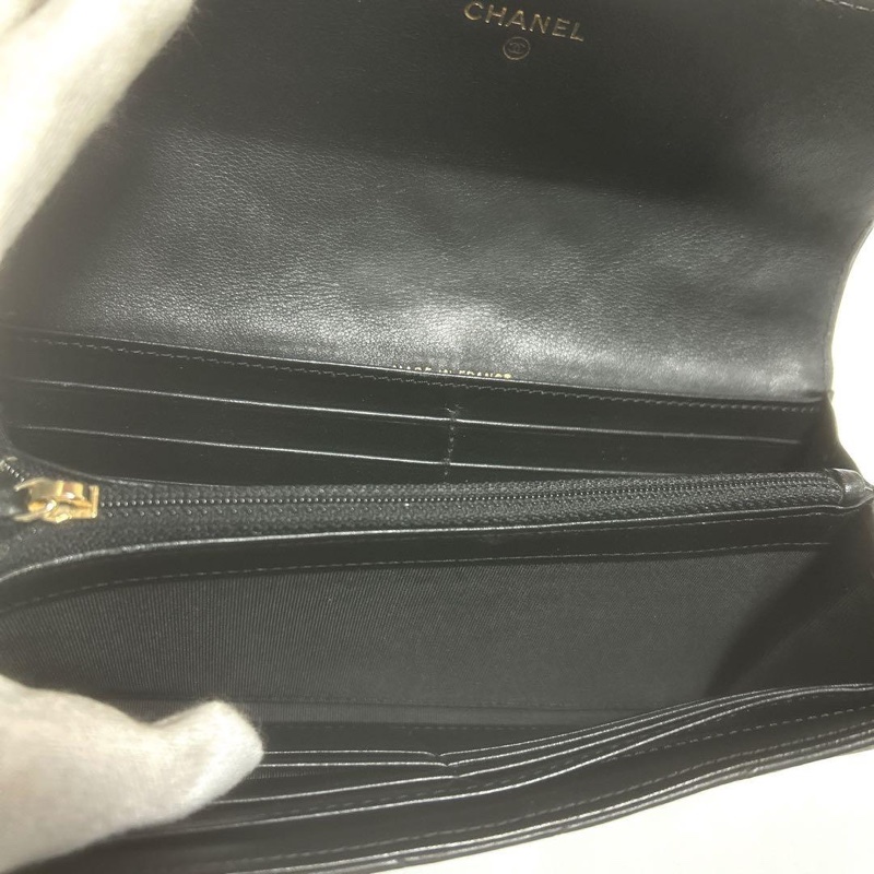 🌷Chanel 鎖釦造型菱格長夾錢包｜經典花紋✦fufu style 精品✦ 氣質款｜皮夾.錢包-26