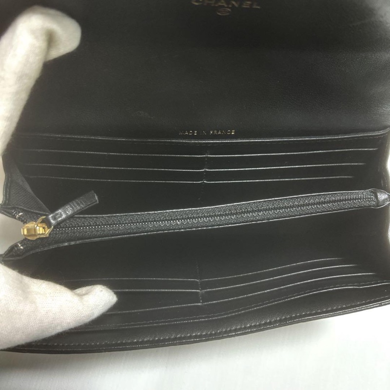 🌷Chanel 鎖釦造型菱格長夾錢包｜經典花紋✦fufu style 精品✦ 氣質款｜皮夾.錢包-27