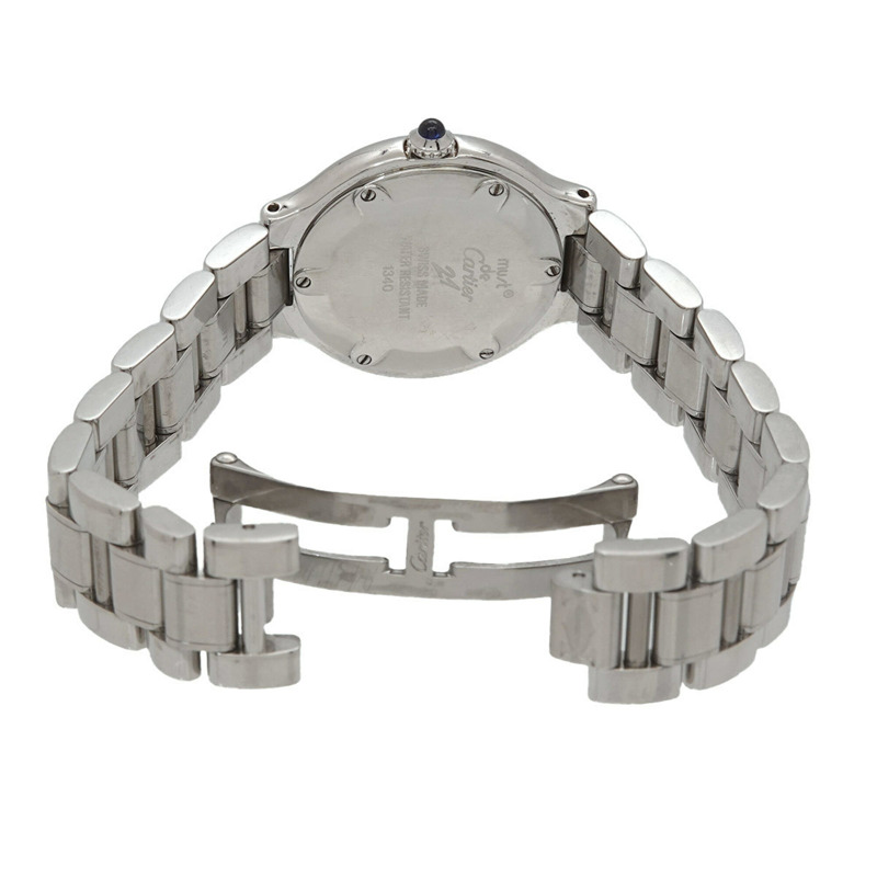 卡地亞 Must 21 Vingt-et-un W10109T2 女士腕錶 銀色石英 Must21-3