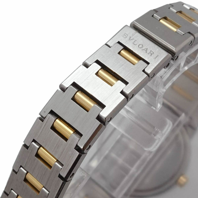 寶格麗 BB26SGD 女士腕錶，日期顯示，黑色 YG 黃金石英錶-6