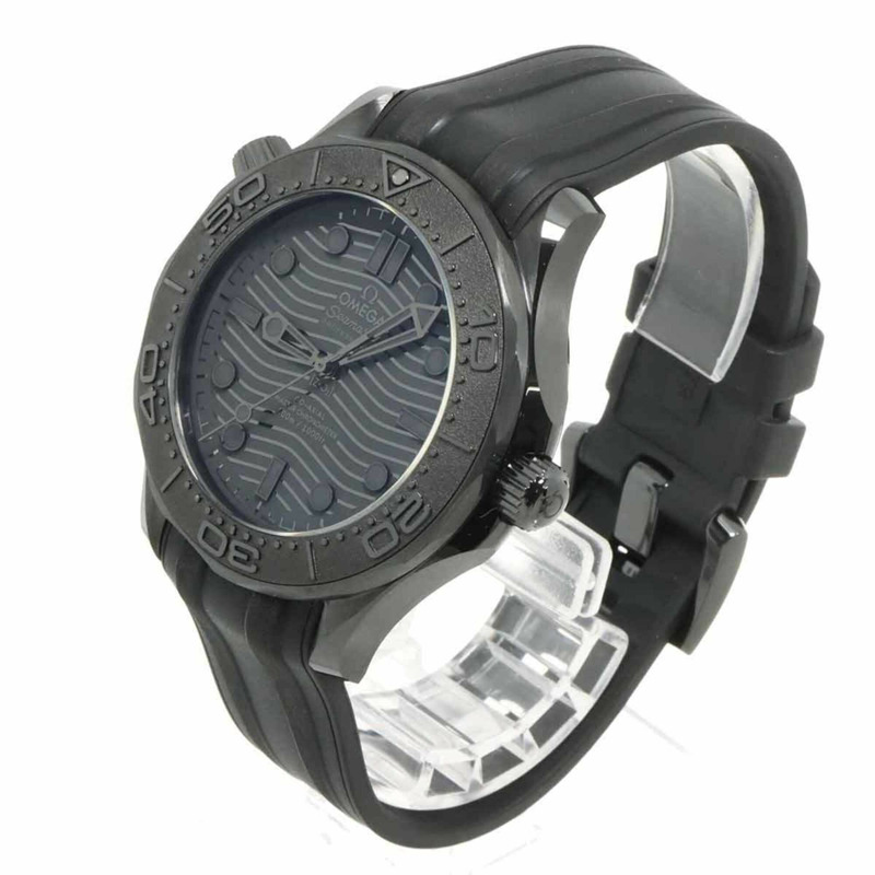 歐米茄海馬系列300公尺潛水錶同軸機芯 210 92 44 20 01 003 男士腕錶 黑色陶瓷自動機械錶-2