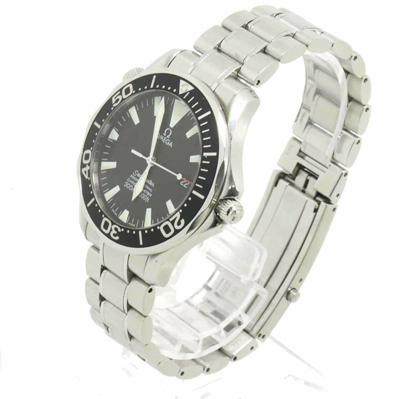 歐米茄海馬系列專業300公尺潛水錶 2254 50 男士腕錶，日期顯示，黑色，自動機械機芯-2