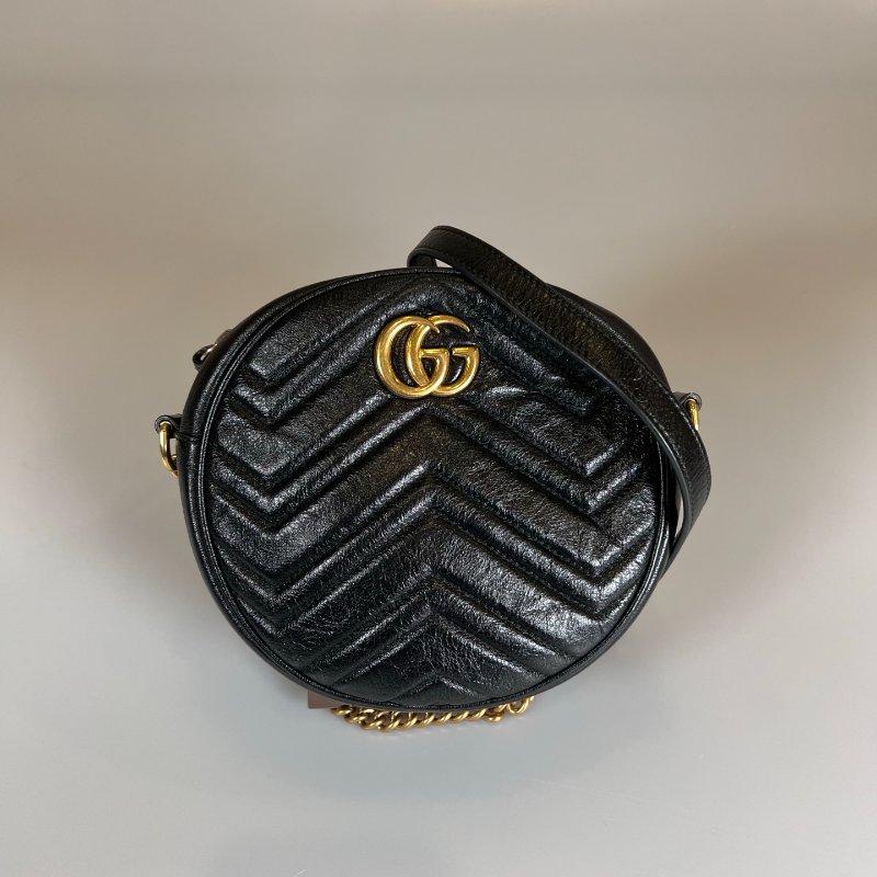 GUCCI 550154  黑MARMONT圓餅包-0