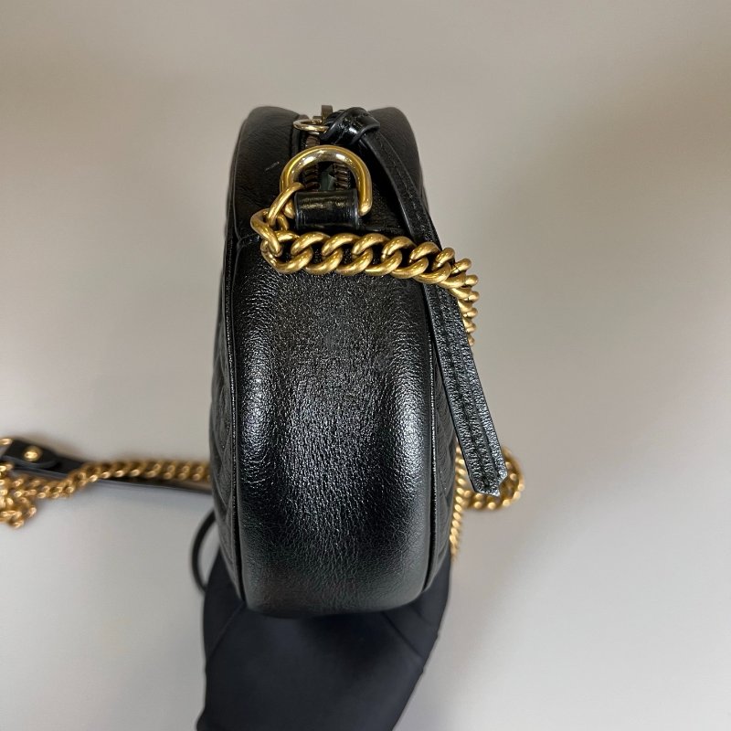 GUCCI 550154  黑MARMONT圓餅包-3