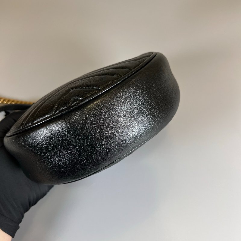 GUCCI 550154  黑MARMONT圓餅包-4