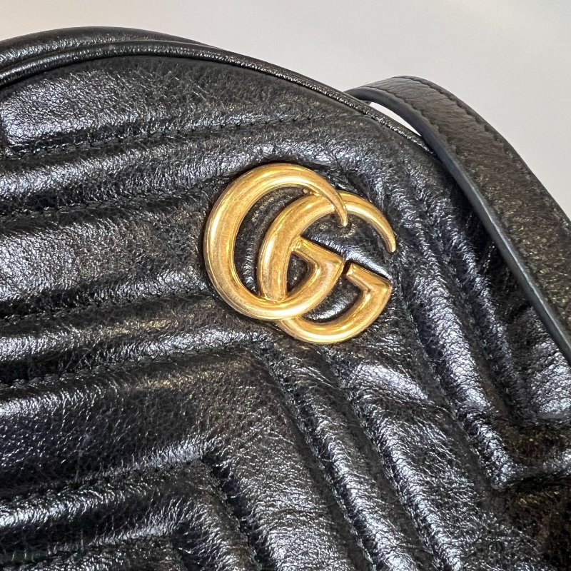GUCCI 550154  黑MARMONT圓餅包-6