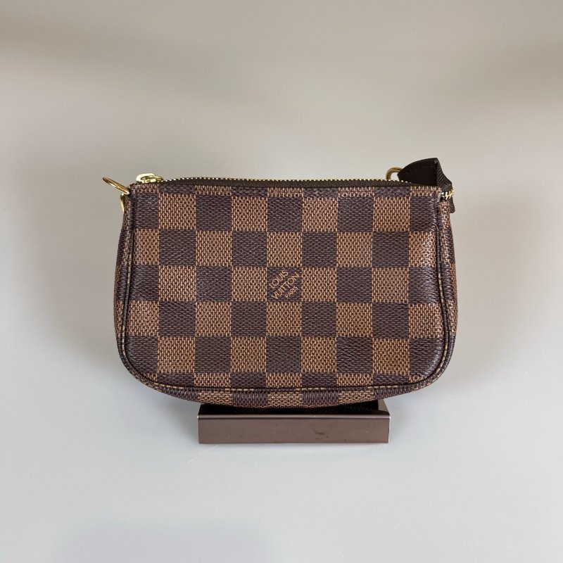 LV N58009 棕棋盤格麻將包 MINI-1