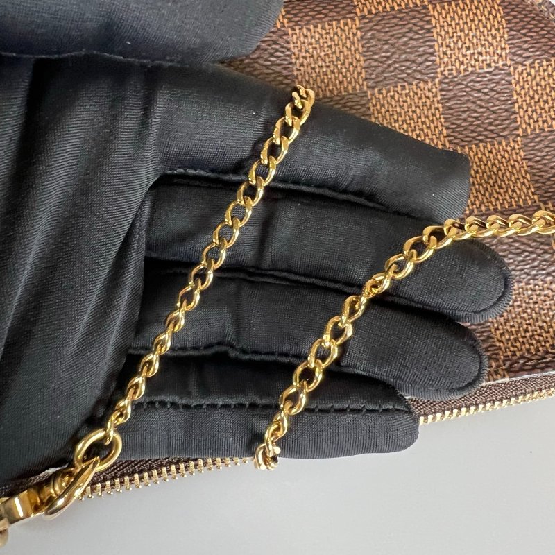 LV N58009 棕棋盤格麻將包 MINI-7