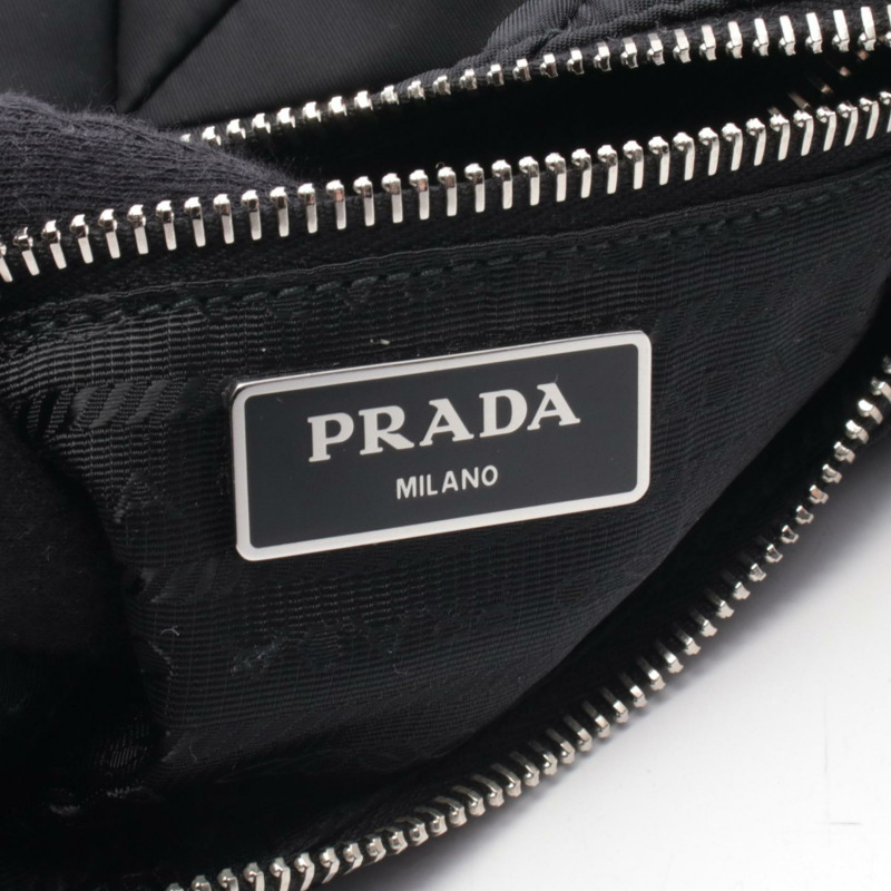 PRADA TESSUTO QUILTING 單肩包 1BC151 尼龍黑 二手 女士-3