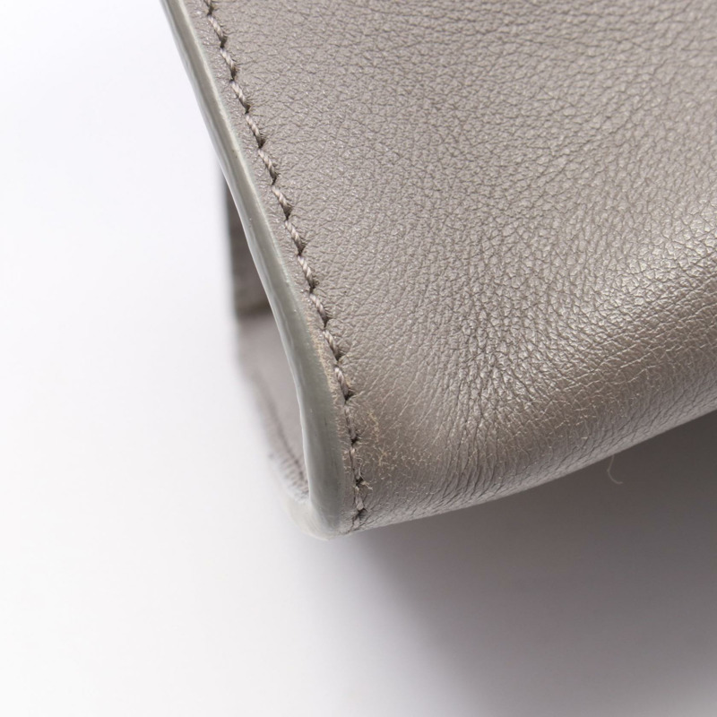 聖羅蘭 (SAINT LAURENT PARIS) YSL 系列 Baby Cabas 手提包 472466 皮革 灰色 二手 女士-6