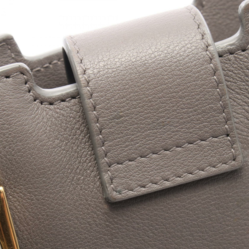 聖羅蘭 (SAINT LAURENT PARIS) YSL 系列 Baby Cabas 手提包 472466 皮革 灰色 二手 女士-8