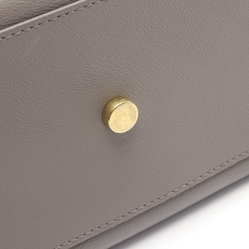 聖羅蘭 (SAINT LAURENT PARIS) YSL 系列 Baby Cabas 手提包 472466 皮革 灰色 二手 女士-9