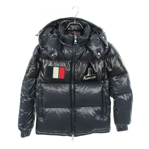 MONCLER GARY 連帽羽絨外套 4190785 尼龍 海軍藍 黑色 二手 男款 #0