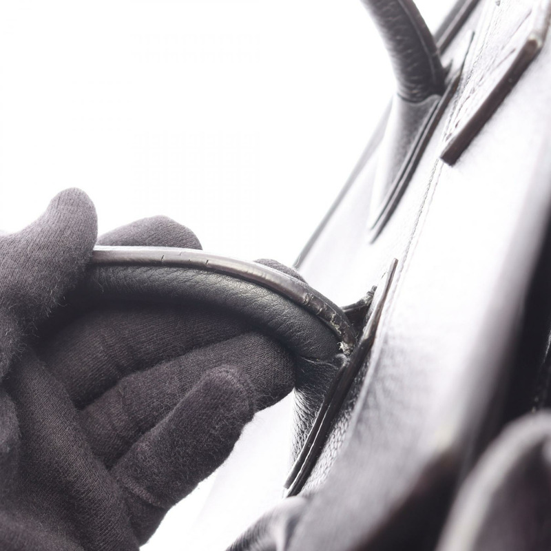 CELINE Luggage 微型購物手提包 167793 黑色皮革 二手 女士-5