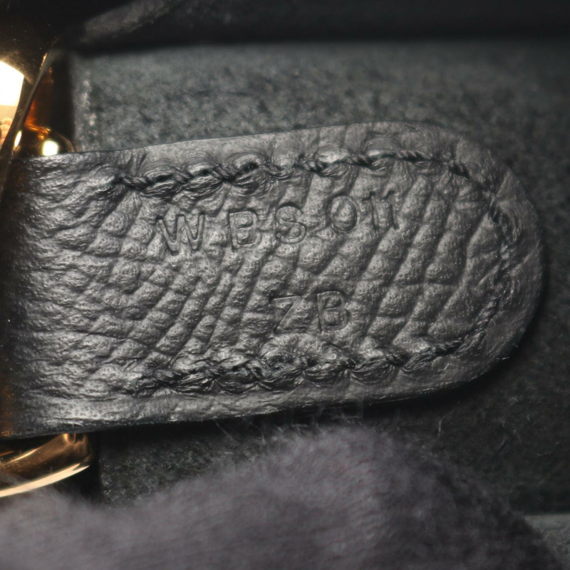 愛馬仕 Evelyne Sellier 16 肩挎包，Epsom 皮革，黑色，金色五金，二手-4