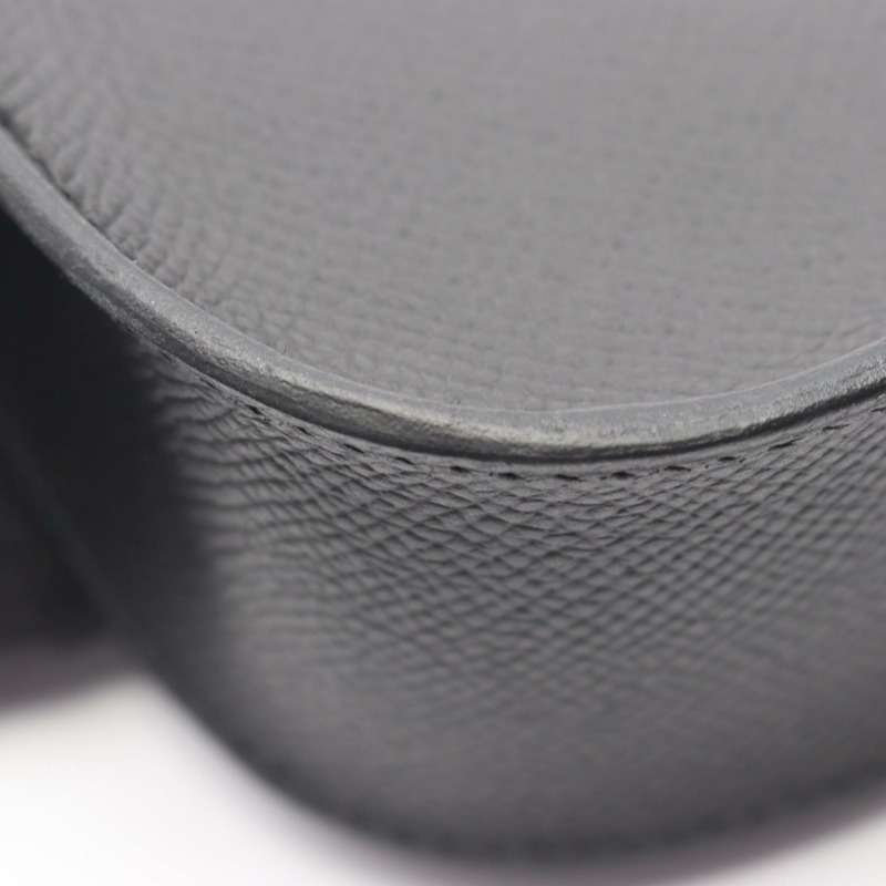 愛馬仕 Evelyne Sellier 16 肩挎包，Epsom 皮革，黑色，金色五金，二手-5