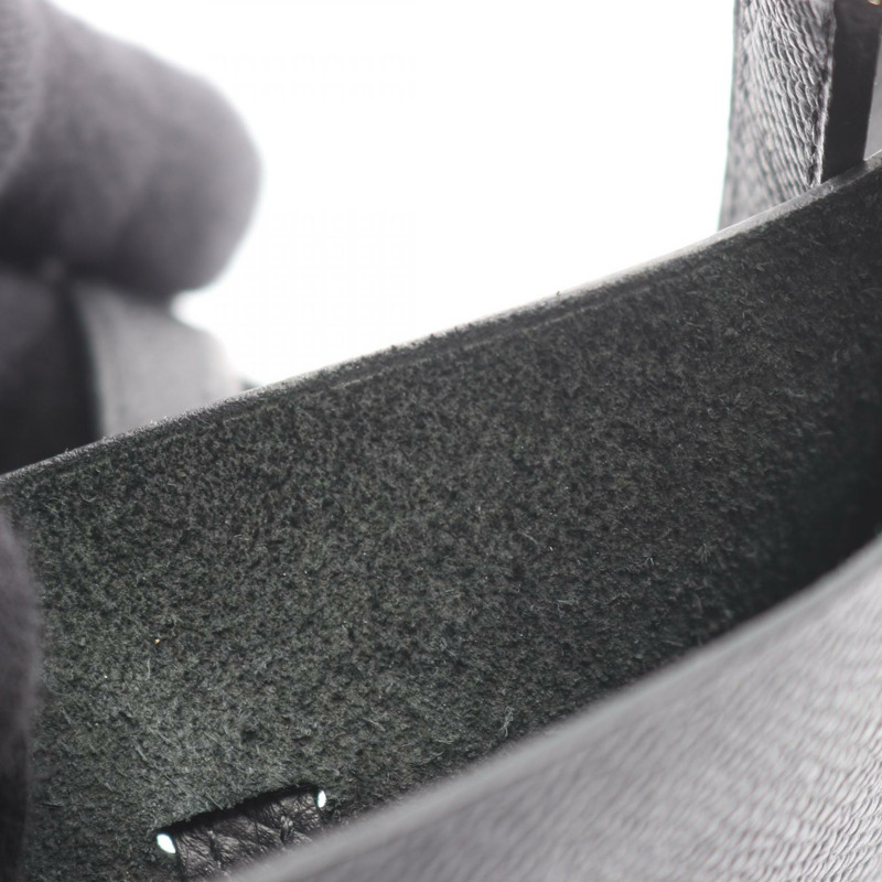 愛馬仕 Evelyne Sellier 16 肩挎包，Epsom 皮革，黑色，金色五金，二手-6