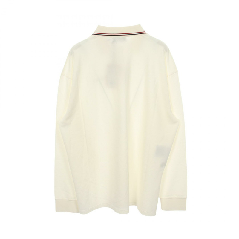 Miu Miu 棉質珠地長袖刺繡Logo Polo衫，棉質，二手，M碼-1