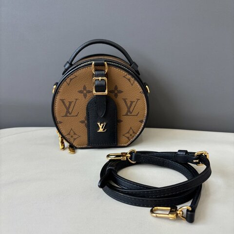 近新品 路易威登/Louis Vuitton 老花mini硬餅圓餅包