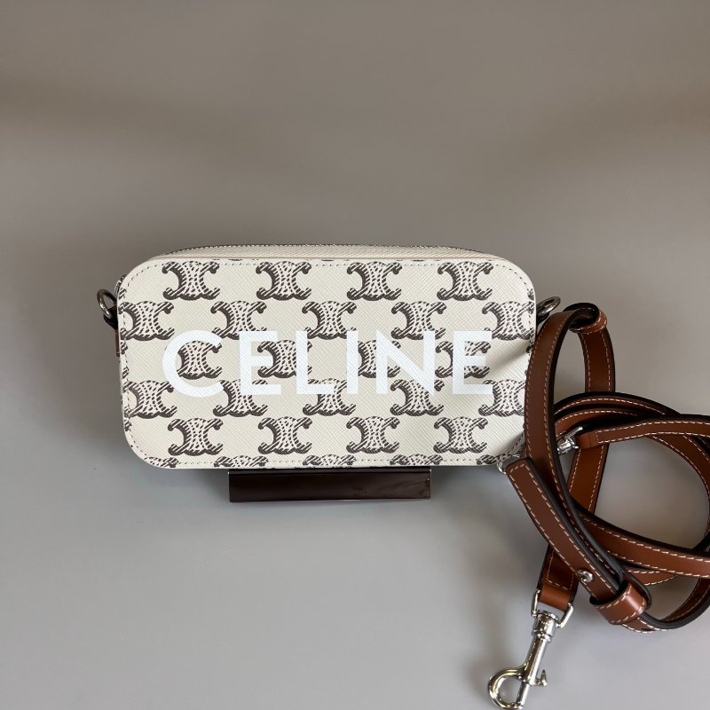 CELINE  白滿版凱旋門斜背包-0