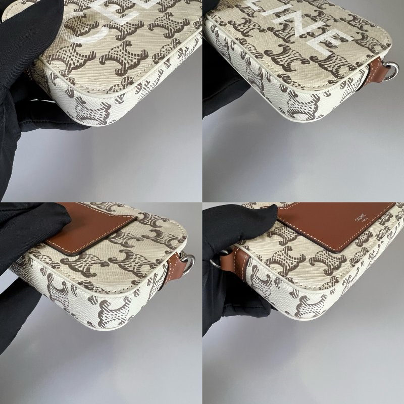 CELINE  白滿版凱旋門斜背包-9