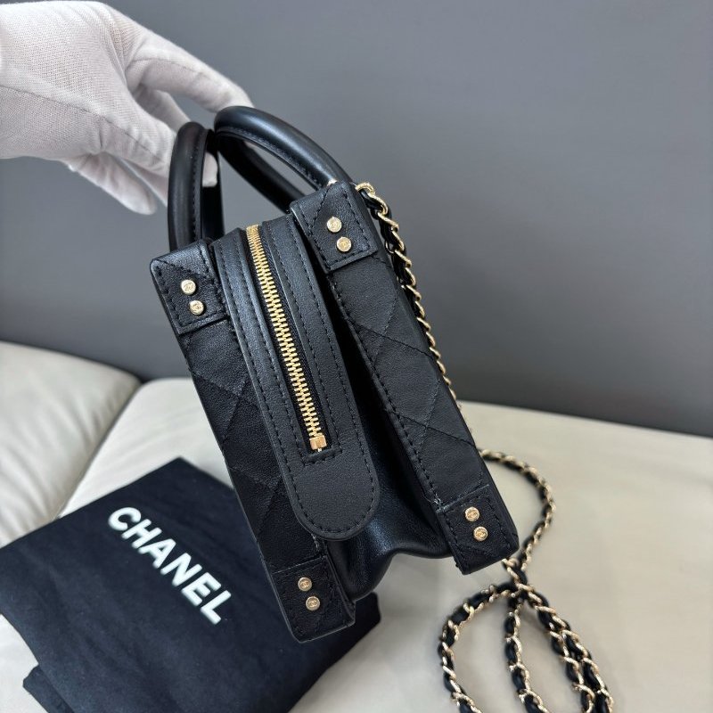 近新品 香奈兒/Chanel 黑金化粧盒子包 芯片款-2