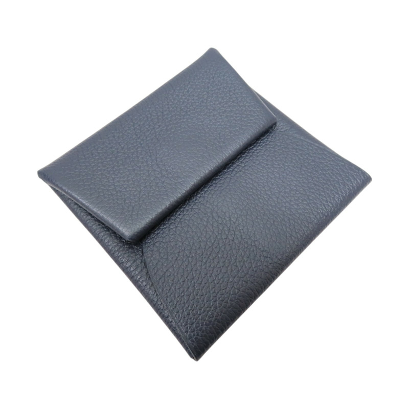 藍色 Evercolor 牛皮 Bastia 扣式 零錢包 Y刻【HERMES 愛馬仕】-2