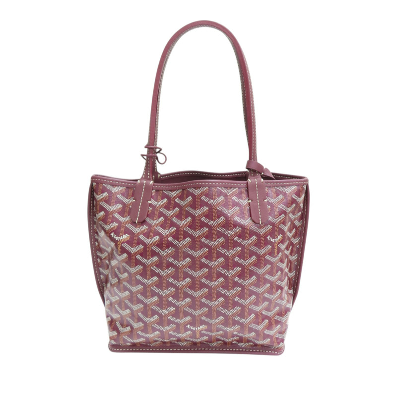 酒紅色 Goyardine塗層帆布 Anjou Mini 肩背包【GOYARD 高雅德】-1