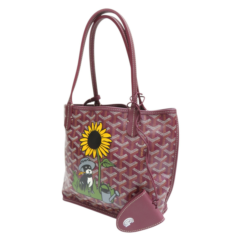 酒紅色 Goyardine塗層帆布 Anjou Mini 肩背包【GOYARD 高雅德】-2