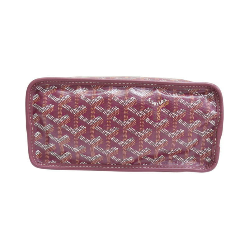 酒紅色 Goyardine塗層帆布 Anjou Mini 肩背包【GOYARD 高雅德】-3