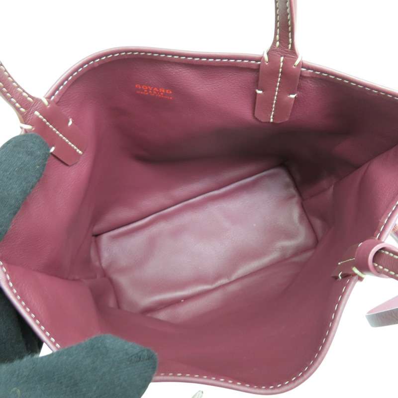 酒紅色 Goyardine塗層帆布 Anjou Mini 肩背包【GOYARD 高雅德】-4