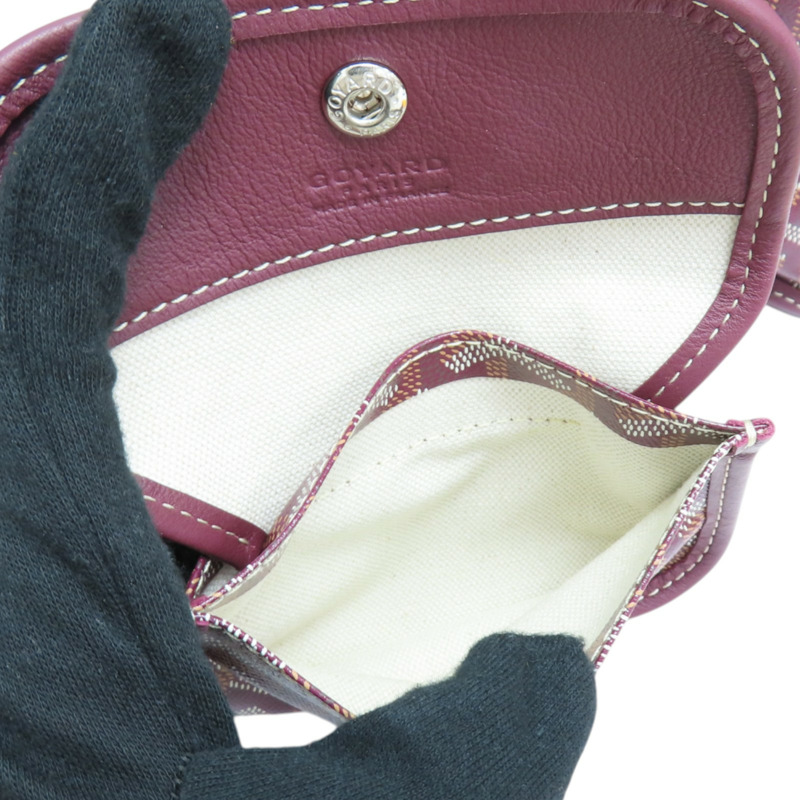 酒紅色 Goyardine塗層帆布 Anjou Mini 肩背包【GOYARD 高雅德】-6