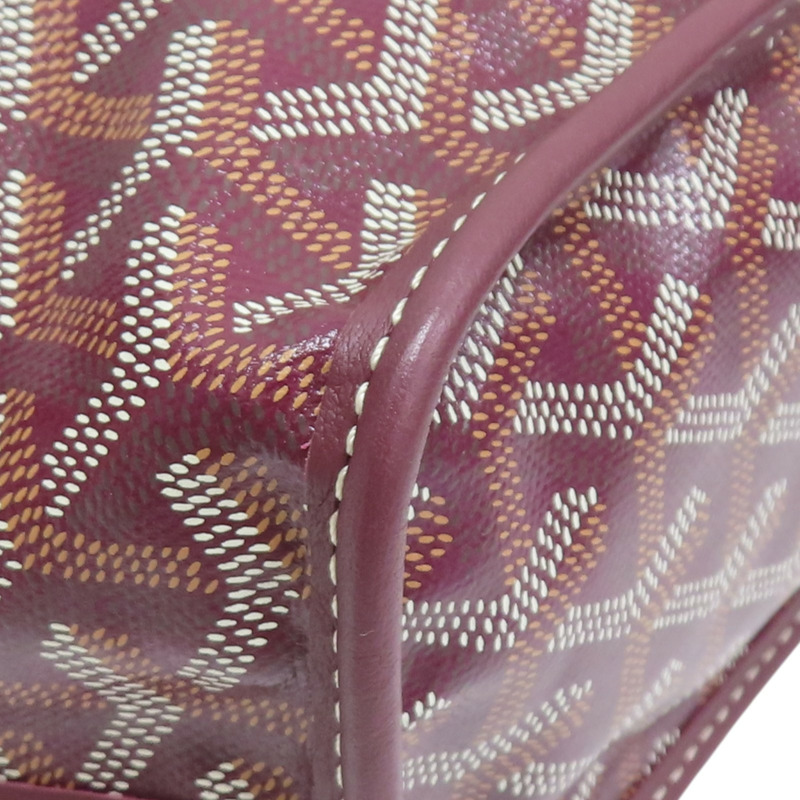 酒紅色 Goyardine塗層帆布 Anjou Mini 肩背包【GOYARD 高雅德】-13