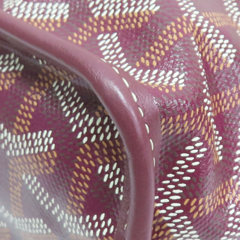 酒紅色 Goyardine塗層帆布 Anjou Mini 肩背包【GOYARD 高雅德】-14