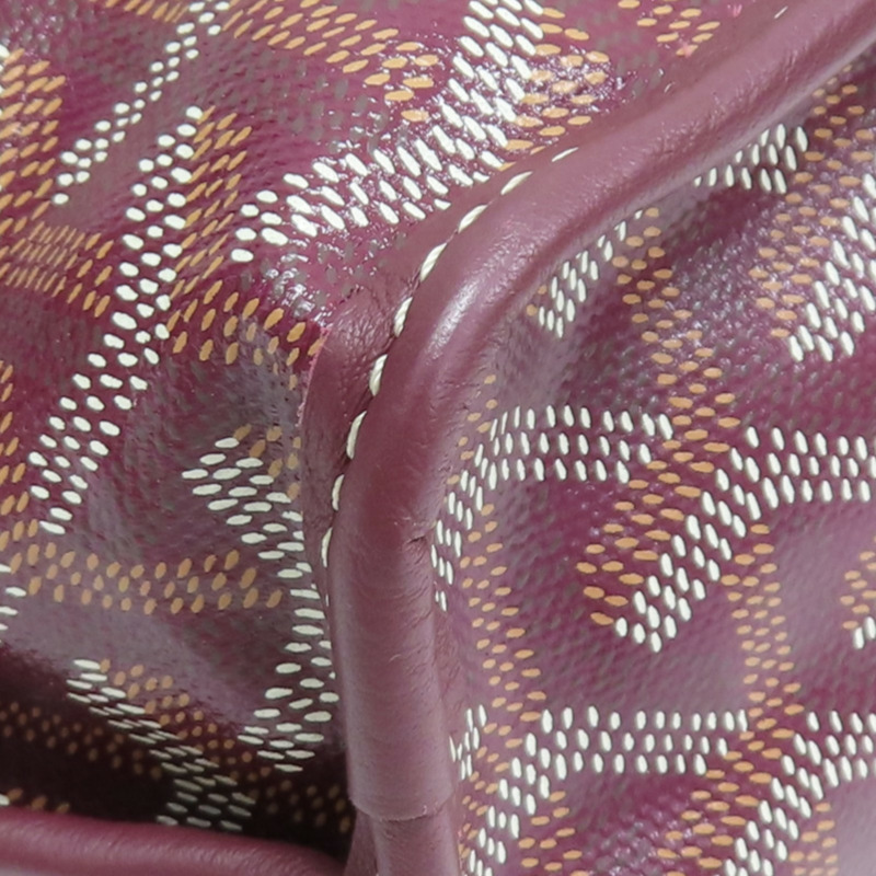 酒紅色 Goyardine塗層帆布 Anjou Mini 肩背包【GOYARD 高雅德】-15