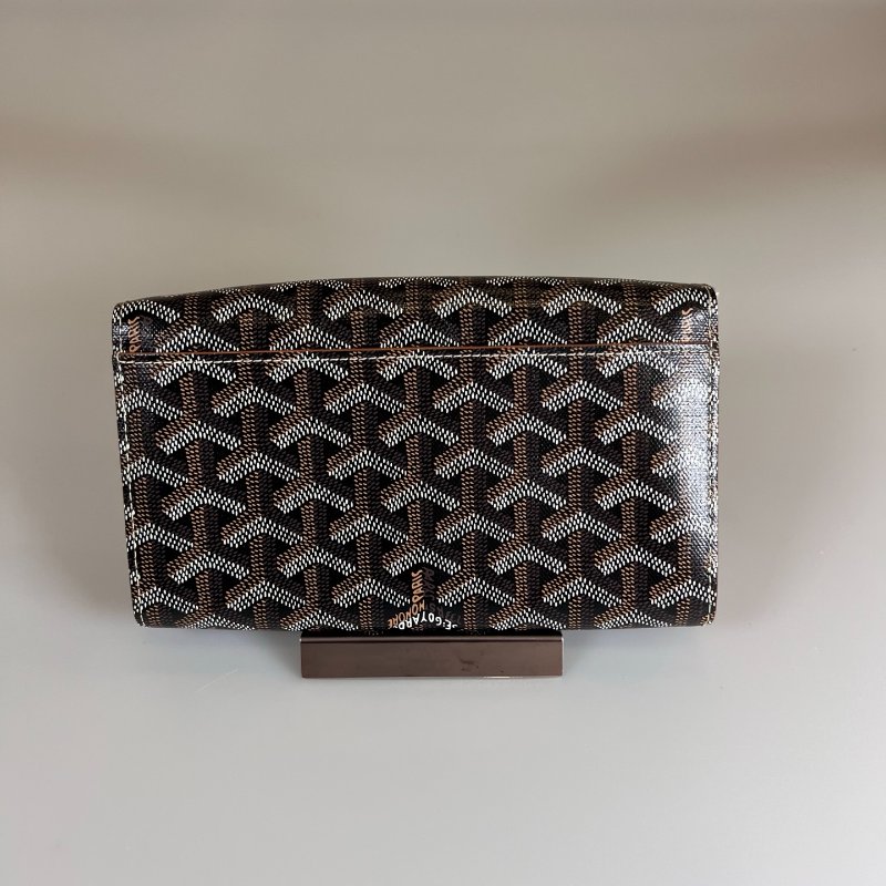 GOYARD 020562 黑棕老花WOC 肩背包-1