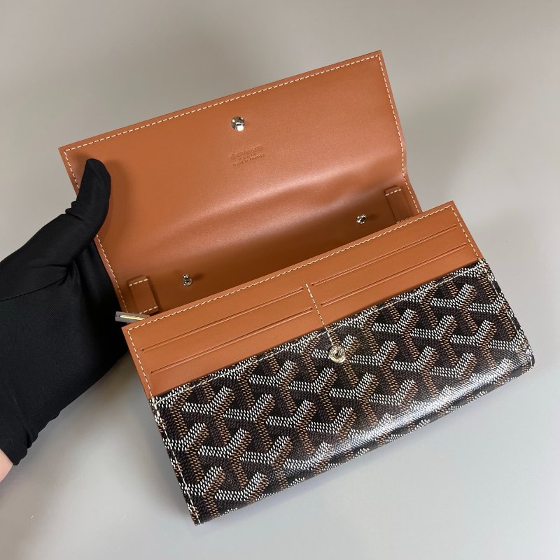 GOYARD 020562 黑棕老花WOC 肩背包-4