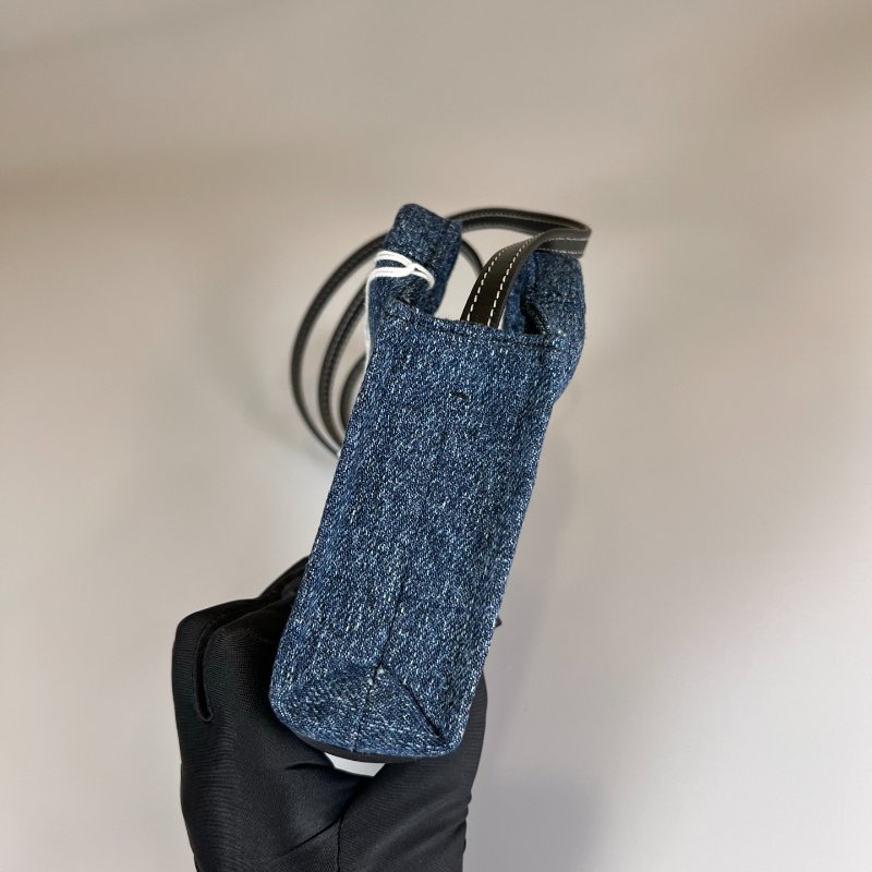 全新品 CHLOE 藍牛仔WOODY NANO 肩背包-2