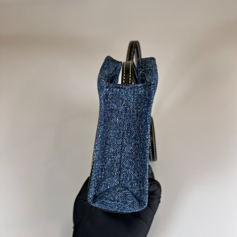 全新品 CHLOE 藍牛仔WOODY NANO 肩背包-3