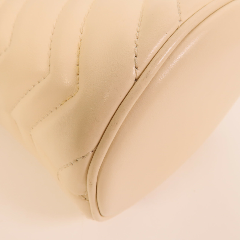 GUCCI 牛皮皮革GG Marmont Bucket鏈帶肩背袋-9