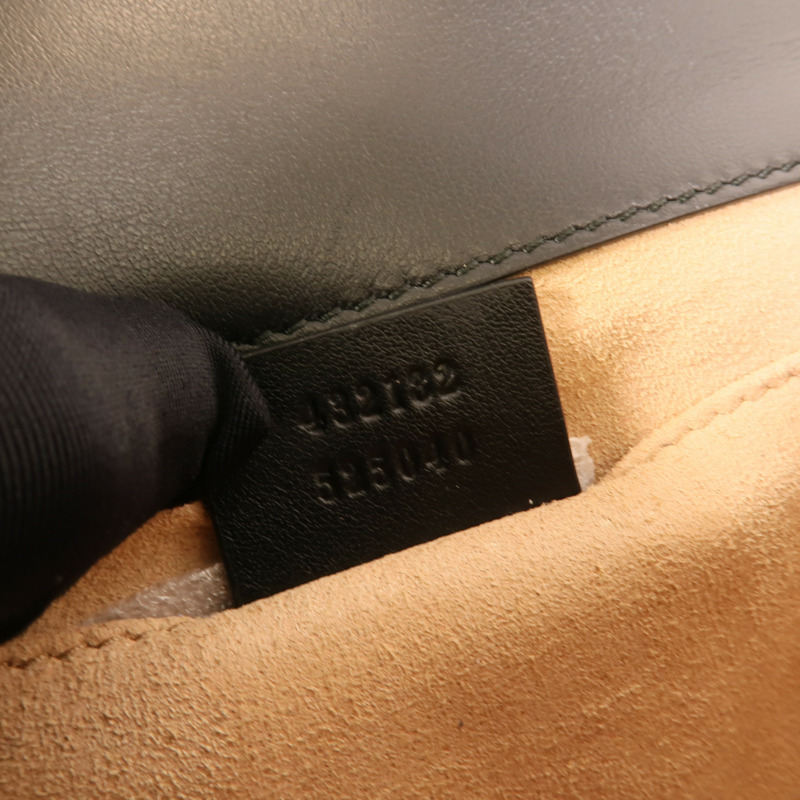 GUCCI 塗層帆布/牛皮皮革Padlock Bag鏈帶肩背袋-9