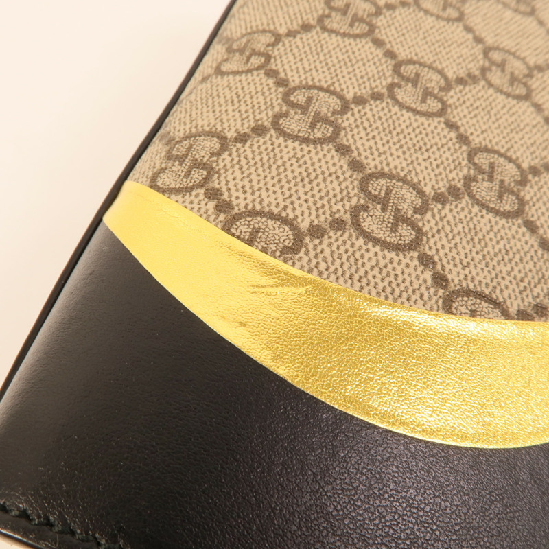 GUCCI 塗層帆布/牛皮皮革Padlock Bag鏈帶肩背袋-16